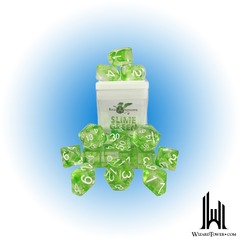 SET OF 15 DICE: DIFFUSION SLIME GREEN